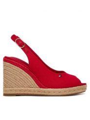 Tommy Hilfiger Espadryle Flag High Wedge Espad Slingback FW0FW09343 Czerwony. Czerwone espadryle damskie Tommy Hilfiger, bez wzorów, z materiału, bez obcasa. Za 369.99 zł.