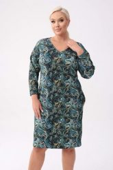 Ołówkowa dresowa sukienka Olivia z motywem ornamentu PLUS SIZE XXL OVERSIZE. Zielone sukienki damskie Moda Size Plus Iwanek, na co dzień, l, bez wzorów, z bawełny, eleganckie, bez kołnierzyka, plus size, bez ramiączek, mini, dopasowane. W wyprzedaży za 159.90 zł.