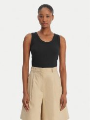 Weekend Max Mara Top Multic 2615941012 Czarny Regular Fit. Czarne topy damskie Weekend Max Mara, s, bez wzorów, z bawełny, bez ramiączek. Za 309.99 zł.