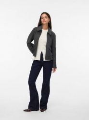 Vero Moda Kurtka przejściowa w kolorze antracytowym rozmiar: S. Czarne kurtki damskie Vero Moda, s, bez wzorów, bez kaptura. Za 158.10 zł.