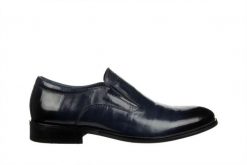 Mokasyny John Doubare Q13AA-C68-C014 Blue 104258, Granatowy, Skóra naturalna - 42. Niebieskie mokasyny męskie John Doubare, ze skóry. W wyprzedaży za 494.10 zł.