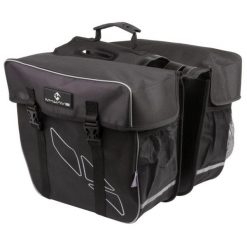 Podwójna torba rowerowa Amsterdam 30L Black/Grey. Czarne torebki klasyczne damskie M-WAVE, bez wzorów, z nylonu, duże, bez dodatków. Za 158.95 zł.