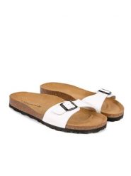 BABUNKERS Family Skórzane klapki w kolorze białym rozmiar: 46. Białe klapki i japonki męskie BABUNKERS Family, ze skóry. Za 165.99 zł.