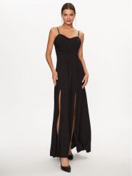 Rinascimento Sukienka wieczorowa CFC0115091003 Czarny Regular Fit. Czarne sukienki damskie RINASCIMENTO, xs, bez wzorów, z syntetyku, wizytowe, bez kołnierzyka, bez ramiączek. Za 939.99 zł.