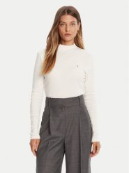 Tommy Hilfiger Sweter Cody WW0WW47307 Écru Slim Fit. Swetry klasyczne damskie Tommy Hilfiger, l, z bawełny, bez kołnierzyka. Za 199.99 zł.