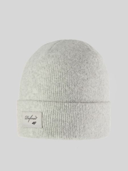 4F Czapka zimowa damska - szara Uniwersalny. Szare czapki zimowe damskie 4f, z dzianiny. Za 49.99 zł.