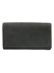HIDE & STITCHES Skórzany portfel w kolorze czarnym - 15,3 x 9 x 3 cm rozmiar: onesize. Czarne portfele damskie HIDE & STITCHES, bez wzorów, z materiału. Za 86.99 zł.