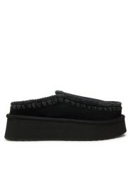 Mou Kapcie Clog Eskimo Platform FW681004A Czarny. Czarne kapcie damskie Mou, ze skóry. Za 979.99 zł.