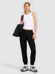 4F Spodnie dresowe joggery damskie - czarne S. Czarne spodnie dresowe damskie 4f, s, bez wzorów, z dresówki. Za 129.99 zł.