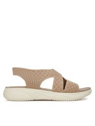 Clara Barson Sandały R25SS02836 Beżowy. Brązowe sandały damskie Clara Barson, bez wzorów, z materiału, bez obcasa, na płaskiej podeszwie. Za 103.99 zł.