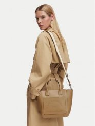 KARL LAGERFELD Torebka B3W30093 Beżowy. Brązowe torebki klasyczne damskie Karl Lagerfeld, bez wzorów, ze skóry, bez dodatków. Za 1,099.00 zł.