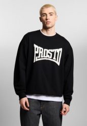 Bluza sportowa męska Prosto Ever bez kaptura. Czarne bluzy sportowe męskie Prosto., bez wzorów, sportowe, bez kołnierzyka, bez ramiączek. Za 232.99 zł.