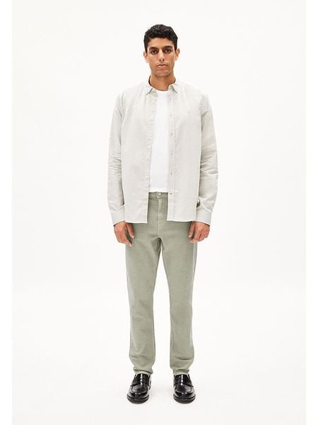 Armedangels Dżinsy "Aarjo" - Tapered fit - w kolorze jasnozielonym rozmiar: W30/L32. Zielone jeansy męskie ARMEDANGELS. Za 236.61 zł.