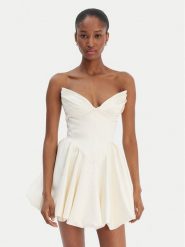 Bardot Sukienka koktajlowa Avella 60137DB Écru Slim Fit. Sukienki damskie BARDOT, bez wzorów, z syntetyku, wizytowe, bez kołnierzyka, bez ramiączek. Za 729.99 zł.