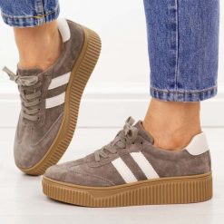 Taupe skórzane półbuty damskie Filippo Dp6776/26. Brązowe półbuty damskie Filippo, bez wzorów, z jeansu, eleganckie, bez obcasa, na platformie. Za 249.00 zł.