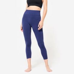 Legginsy do jogi damskie Kimjaly 7/8. Niebieskie legginsy damskie KIMJALY, s, bez wzorów, z elastanu. W wyprzedaży za 99.99 zł.