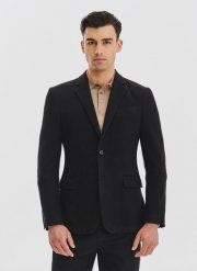 PAKO LORENTE - Czarna marynarka z dzianiny. Czarne marynarki męskie Pako Lorente, bez wzorów, z bawełny. Za 549.99 zł.