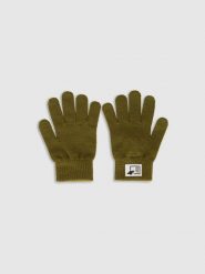 4F Rękawiczki dzianinowe z wiskozą dziecięce - khaki L/XL. Brązowe rękawiczki dziecięce 4f, z dzianiny, bez ramiączek. Za 39.99 zł.