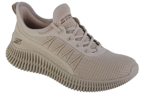 Buty sportowe Sneakersy damskie, Skechers Bobs Geo-New Aesthetics. Szare buty sportowe na co dzień damskie Skechers, bez wzorów, z materiału, trekkingowe. Za 259.99 zł.
