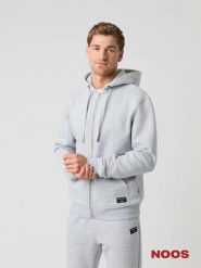 Bjorn_borg CENTRE ZIP HOODIE — Bluza rozpinana LIGHT GREY MELANGE. Szare bluzy z kapturem męskie Björn Borg, m. Za 423.50 zł.