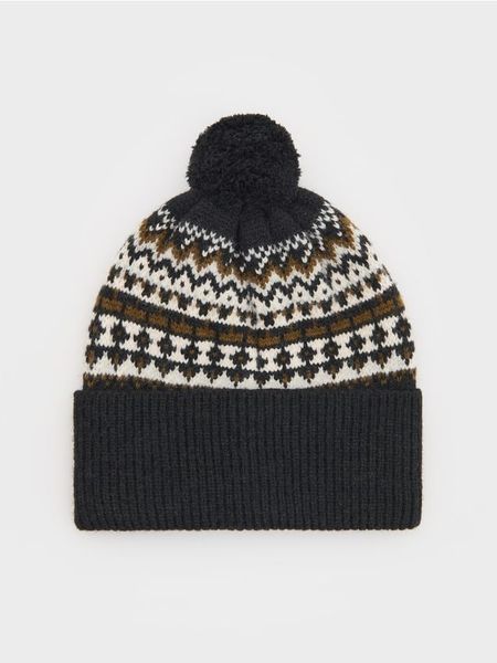 Czapka z pomponem - wielobarwny. Czapki męskie Reserved, bez wzorów. W wyprzedaży za 39.99 zł.