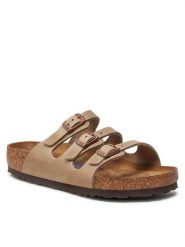 Birkenstock Klapki Florida 1011432 Beżowy. Brązowe klapki damskie Birkenstock, bez wzorów, ze skóry, bez obcasa. Za 479.99 zł.