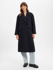 Marie Lund Płaszcz z wełny Kobiety niebieski, 44. Niebieskie płaszcze damskie Marie Lund, bez wzorów, z wełny, eleganckie. Za 799.95 zł.