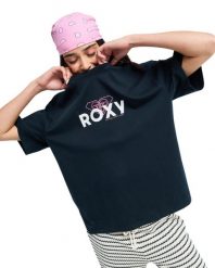 Koszulka z krótkim rękawem dla Kobiety HANGLOOSE ART Czarny. Szare t-shirty damskie Roxy, m, bez wzorów, z bawełny, bez kołnierzyka. Za 76.99 zł.