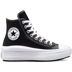 Buty sportowe Converse Chuck Taylor All Star Move Platform Leather. Czarne buty sportowe na co dzień damskie Converse, bez wzorów, ze skóry ekologicznej. Za 590.00 zł.
