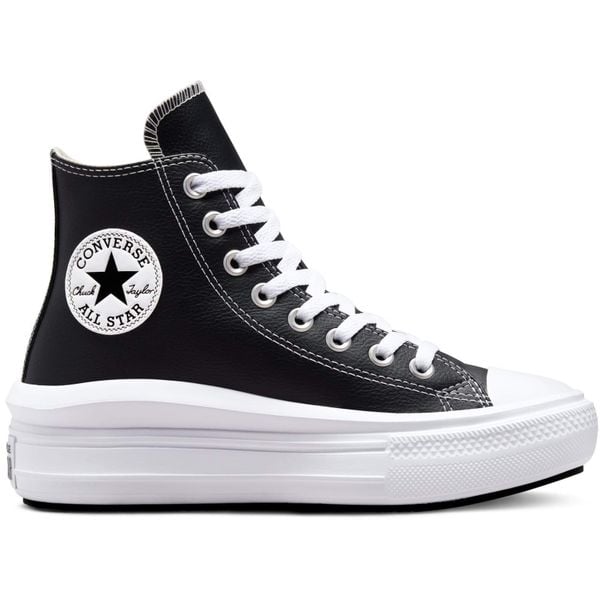 Buty sportowe Converse Chuck Taylor All Star Move Platform Leather. Czarne buty sportowe na co dzień damskie Converse, ze skóry ekologicznej, bez zapięcia, na fitness i siłownię. Za 590.00 zł.