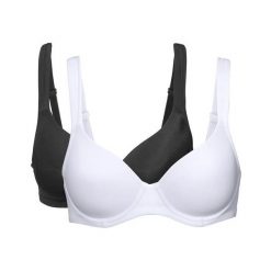 Cellbes Biustonosz Sara 2 Pack biały czarny female biały/czarny 70A. Białe biustonosze sportowe damskie Cellbes, bez wzorów. Za 159.00 zł.