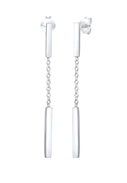 Elli Kolczyki damskie, łańcuszek Basic Geo, srebro 925 Sterling Silver 1 ct Damski. Szare kolczyki damskie Elli, srebrne, na sztyftcie. Za 283.99 zł.