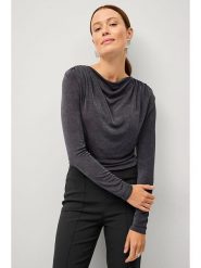 Ellos Koszulka "Valentina" w kolorze antracytowym rozmiar: M. Czarne bluzki damskie ellos, m, bez wzorów, bez kołnierzyka, bez ramiączek. Za 105.88 zł.