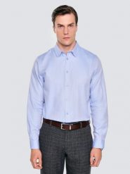 Koszula męska bawełniana błękitna Guberno 400. Niebieskie koszule męskie Big Star, l, bez wzorów, z bawełny, bez kołnierzyka, bez ramiączek. Za 229.99 zł.