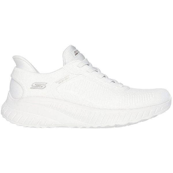 Buty sportowe damskie Skechers Bobs Squad Chaos C. Białe buty sportowe na co dzień damskie Skechers, bez wzorów, z materiału, trekkingowe, Skechers Sport. Za 390.00 zł.