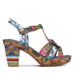 Sandały Laura Vita. Sandały damskie Laura Vita, bez wzorów, bez obcasa, na słupku. Za 439.99 zł.