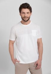 T-shirt z kieszonką, Comfort Fit, T-FAMY. Białe t-shirty męskie Volcano, l, bez wzorów, z bawełny, bez kołnierzyka. Za 79.99 zł.
