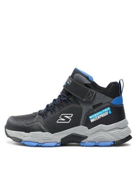 Skechers Sneakersy Drollix Venture Rush 406418L/BKRY Czarny. Czarne buty sportowe chłopięce Skechers, ze skóry, bez zapięcia. Za 219.99 zł.
