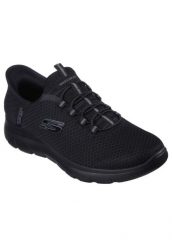 Buty sportowe Sneakersy męskie, Skechers Summits - High Range Slip-Ins. Czarne buty sportowe na co dzień męskie Skechers, na lato, z materiału, bez zapięcia, trekkingowe. Za 315.05 zł.