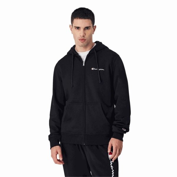 Męska Bluza Z Zamkiem Błyskawicznym Z Logo Na Piersi. Szare bluzy bez kaptura męskie CHAMPION, l, z bawełny. Za 365.99 zł.