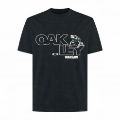 Oakley FROGSKIN WARSAW Męska koszulka T-shirt w kolorze czarnym, rozmiar XXL. Czarne t-shirty męskie Oakley, m, z aplikacjami, bez kołnierzyka. Za 127.60 zł.