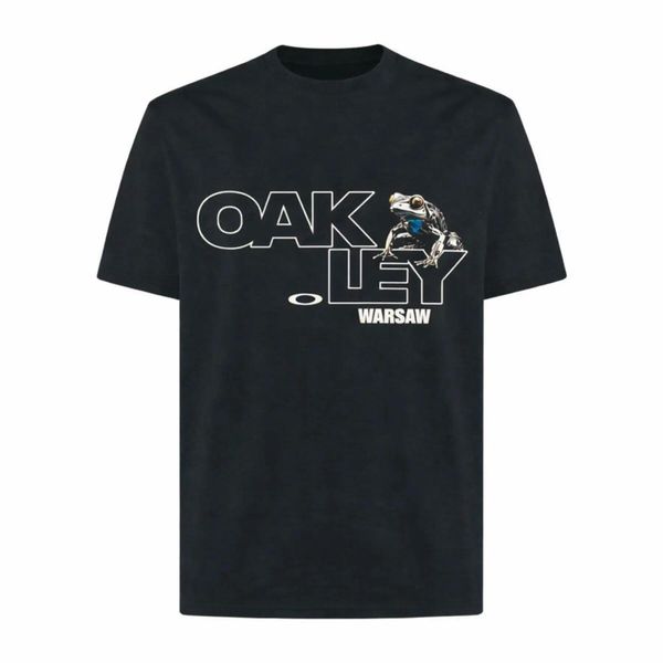 Oakley FROGSKIN WARSAW Męska koszulka T-shirt w kolorze czarnym, rozmiar XXL. Czarne t-shirty męskie Oakley, m, z aplikacjami, bez kołnierzyka. Za 127.60 zł.