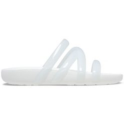 Klapki Dla Dorosłych Crocs Splash Glossy Strappy Sandal. Brązowe klapki damskie Crocs, bez wzorów, z materiału, bez obcasa. Za 119.99 zł.