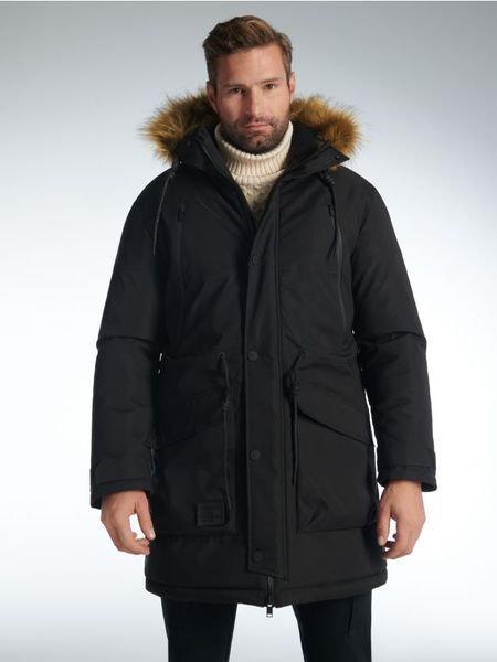 Kurtka parka - czarny. Czarne kurtki męskie Sinsay, l, bez wzorów. Za 199.99 zł.
