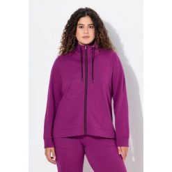 Damskie Bluza rozpinana stójka kieszeń kangurka dłuższy tył. Czerwone bluzy bez kaptura damskie Ulla Popken, plus size, z bawełny. W wyprzedaży za 211.99 zł.