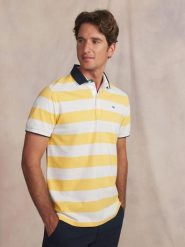 Koszulka Polo Męska TBS Govanpol. Białe koszulki polo męskie Tbs, na lato, m, bez wzorów, z bawełny, bez ramiączek. Za 299.00 zł.