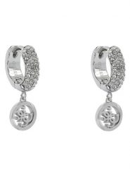 Guess Kolczyki JUBE03 301JW Srebrne rodowanie. Szare kolczyki damskie Guess, srebrne. Za 209.99 zł.