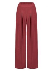 Sublevel Spodnie w kolorze czerwonym rozmiar: XXL. Czerwone spodnie materiałowe damskie Sublevel, bez wzorów, z materiału, z podwyższonym stanem. Za 104.64 zł.