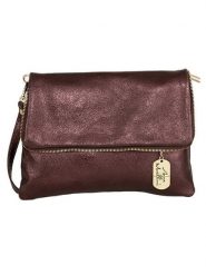 Anna Morellini Skórzana kopertówka "Giustina" w kolorze ciemnobrązowym - 28 x 20 x 2 cm rozmiar: onesize. Brązowe torebki wieczorowe Anna Morellini, bez wzorów, z materiału, bez kołnierzyka, bez ramiączek. Za 186.19 zł.