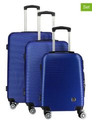 Canadian Peak 3-częściowy zestaw "Solomuneak" w kolorze niebieskim rozmiar: onesize. Niebieskie walizki Canadian Peak, bez wzorów, z materiału. Za 488.45 zł.